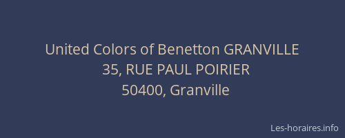 United Colors of Benetton GRANVILLE