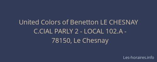 United Colors of Benetton LE CHESNAY