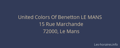 United Colors Of Benetton LE MANS
