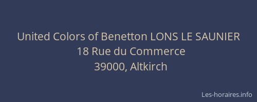 United Colors of Benetton LONS LE SAUNIER