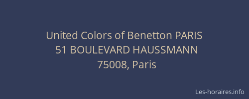 United Colors of Benetton PARIS