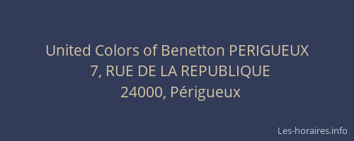 United Colors of Benetton PERIGUEUX