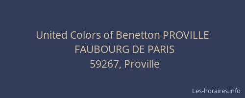 United Colors of Benetton PROVILLE