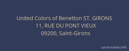 United Colors of Benetton ST. GIRONS