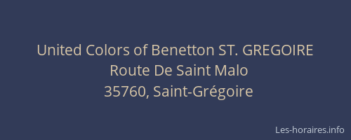 United Colors of Benetton ST. GREGOIRE