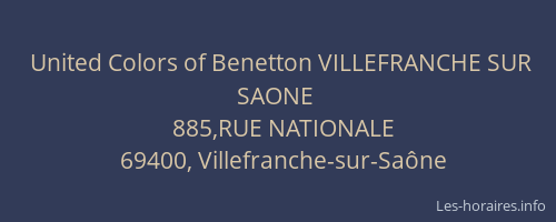 United Colors of Benetton VILLEFRANCHE SUR SAONE