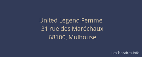 United Legend Femme