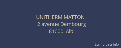 UNITHERM MATTON