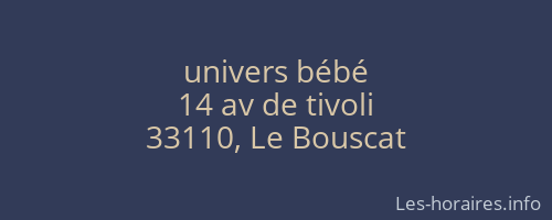 univers bébé