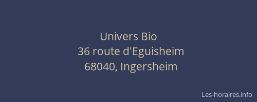 Univers Bio