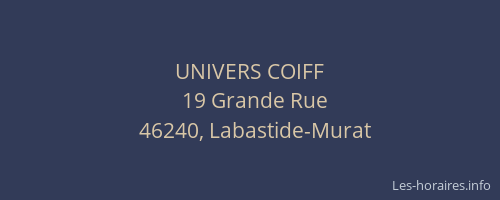 UNIVERS COIFF