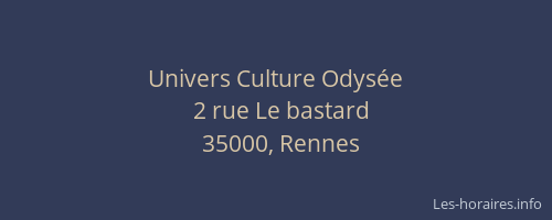 Univers Culture Odysée