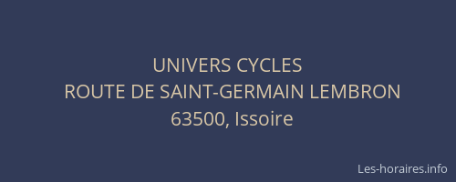 UNIVERS CYCLES