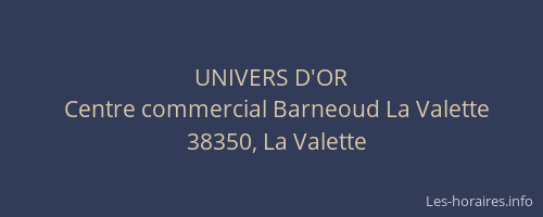 UNIVERS D'OR