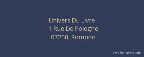 Univers Du Livre