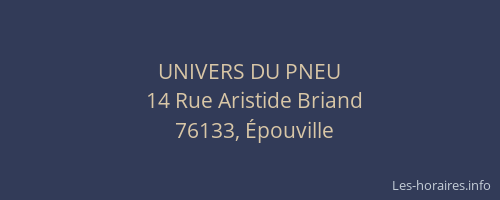 UNIVERS DU PNEU
