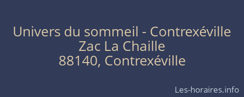 Univers du sommeil - Contrexéville