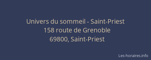 Univers du sommeil - Saint-Priest