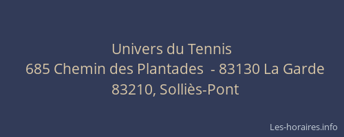 Univers du Tennis
