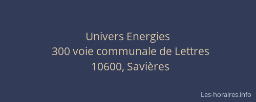 Univers Energies