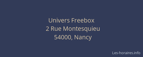 Univers Freebox