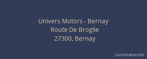 Univers Motors - Bernay