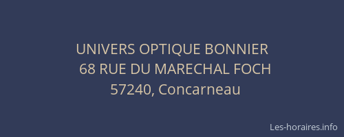 UNIVERS OPTIQUE BONNIER