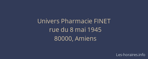 Univers Pharmacie FINET