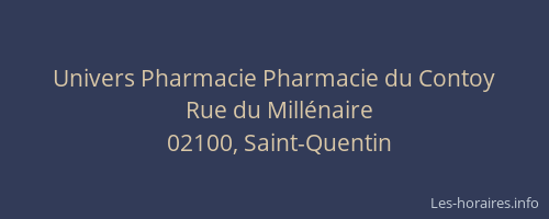 Univers Pharmacie Pharmacie du Contoy