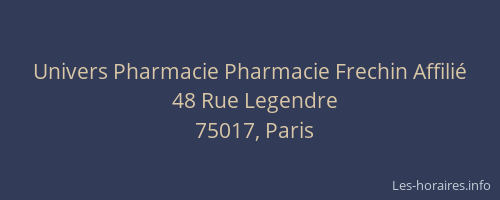 Univers Pharmacie Pharmacie Frechin Affilié