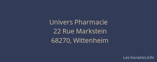 Univers Pharmacie