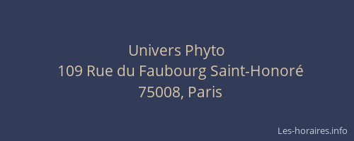 Univers Phyto