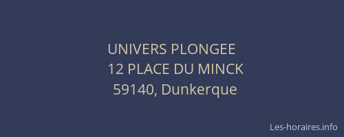 UNIVERS PLONGEE