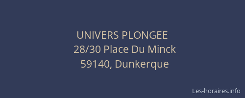 UNIVERS PLONGEE