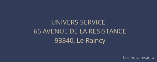 UNIVERS SERVICE