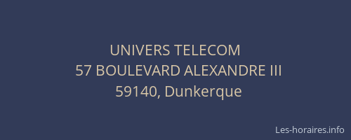 UNIVERS TELECOM