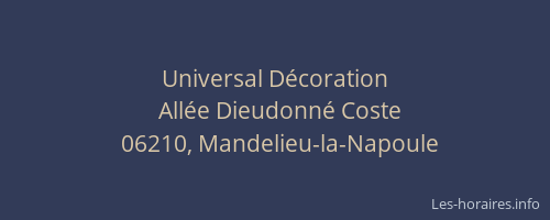 Universal Décoration
