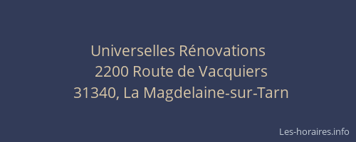Universelles Rénovations