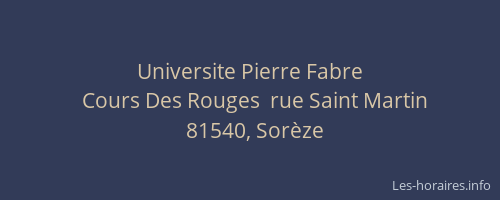 Universite Pierre Fabre