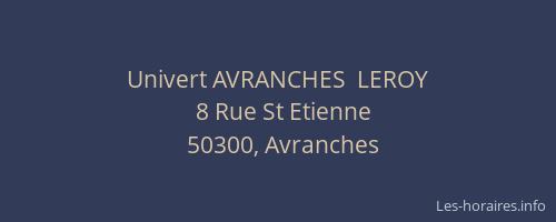 Univert AVRANCHES  LEROY