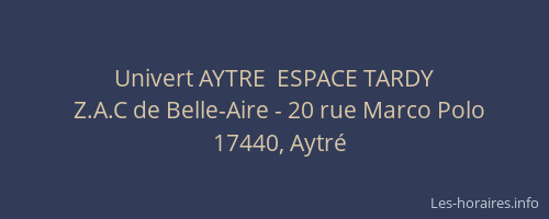 Univert AYTRE  ESPACE TARDY