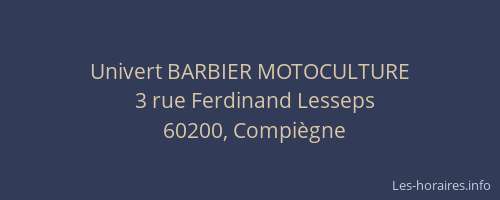Univert BARBIER MOTOCULTURE