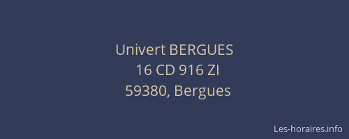 Univert BERGUES