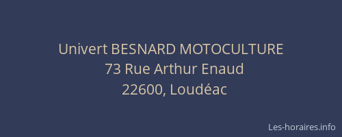 Univert BESNARD MOTOCULTURE