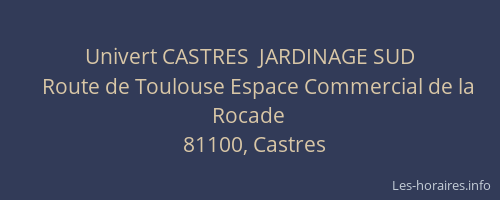 Univert CASTRES  JARDINAGE SUD