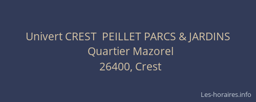 Univert CREST  PEILLET PARCS & JARDINS