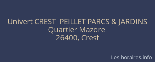 Univert CREST  PEILLET PARCS & JARDINS