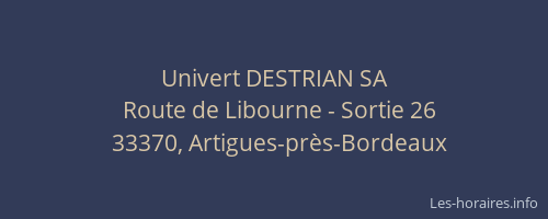 Univert DESTRIAN SA