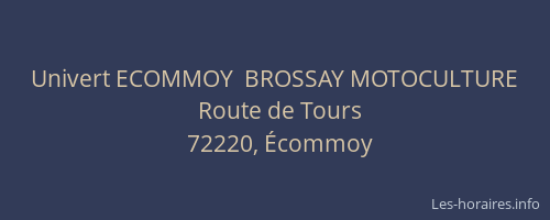Univert ECOMMOY  BROSSAY MOTOCULTURE