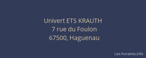 Univert ETS KRAUTH